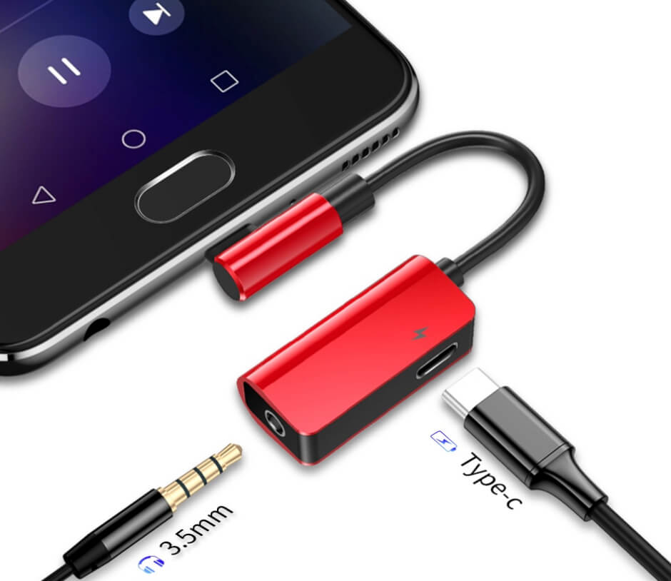 Адаптер для навушників Baseus L45 Type-C to Type-C / AUX 3.5mm