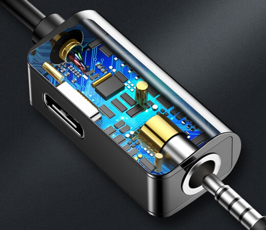 Адаптер для навушників Baseus L45 Type-C to Type-C / AUX 3.5mm