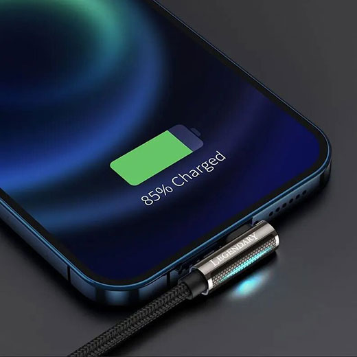 Прочный и практичный зарядный кабель Baseus Legend Series Elbow Fast Charging Data Cable USB to Lightning 2.4A 2m