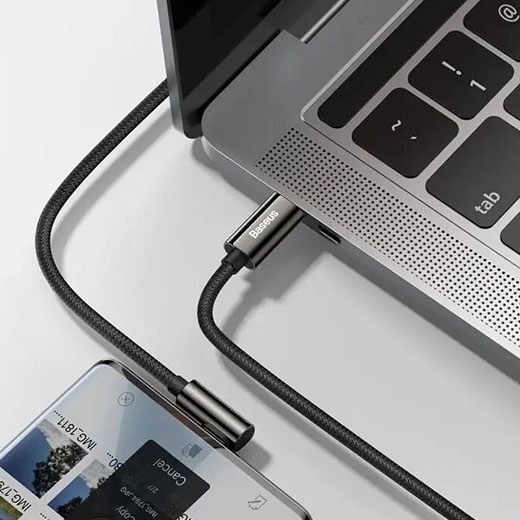 Зарядний кабель Baseus Legend Series Elbow Fast Charging Type-C to Type-C 100W 2m універсальність