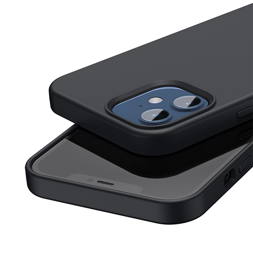 Силіконовий чохол Baseus Liquid Silica Gel Magnetic With MagSafe Black для iPhone 12 mini