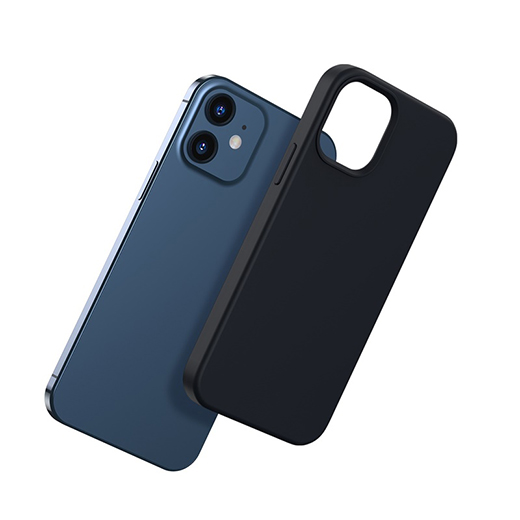 Силіконовий чохол Baseus Liquid Silica Gel Magnetic With MagSafe Black для iPhone 12 mini