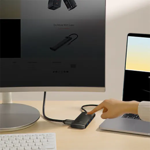Хаб (адаптер) Baseus Lite Series 5-in-1 USB Type-C to USB 3.0 + HDMI Black ціна