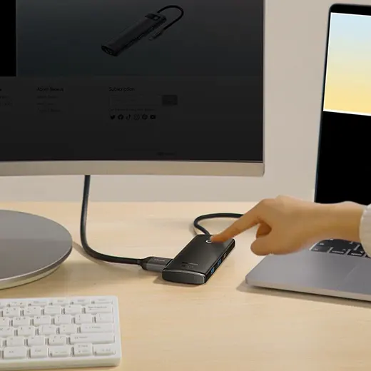 Хаб (адаптер) Baseus Lite Series 6-Port USB Type-C HUB Docking Station Black.