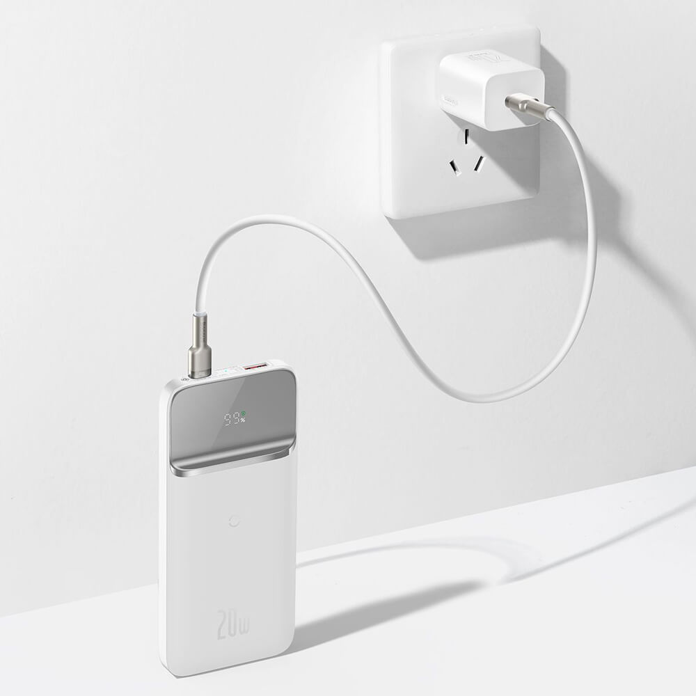 Купити Power Bank із бездротовою зарядкою Baseus Magnetic Wireless MagSafe White 10000mAh 20W для iPhone 14 | 13 | 12 у Києві за низькою ціною