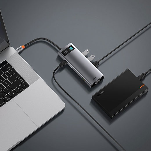 Хаб Baseus Metal Gleam Multifunctional 9 in 1 Type-C PD Grey якість та багатофункціональність