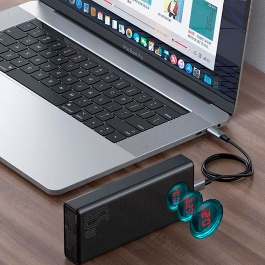 Повербанк Baseus Power Bank Amblight Quick Charge 30000mAh 65W цена