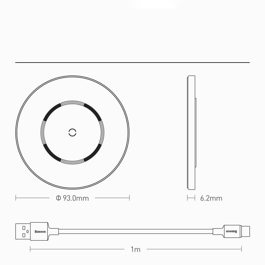 Беспроводная зарядка Baseus Simple Magnetic Wireless Charger для iPhone 14 | 13 | 12