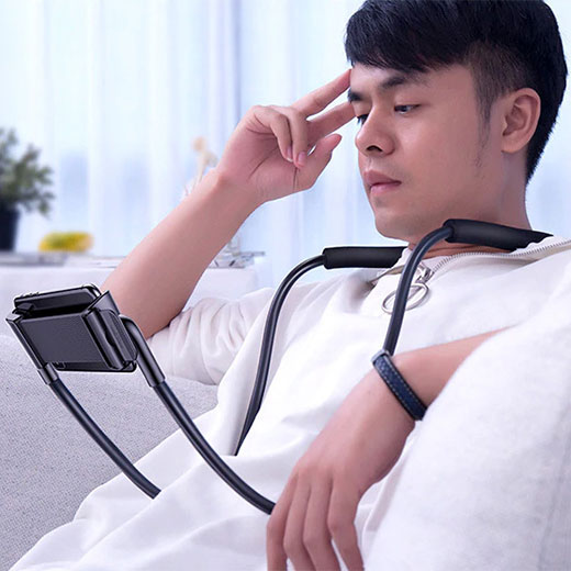 Функциональность держателя для телефона Baseus New Neck-Mounted Lazy