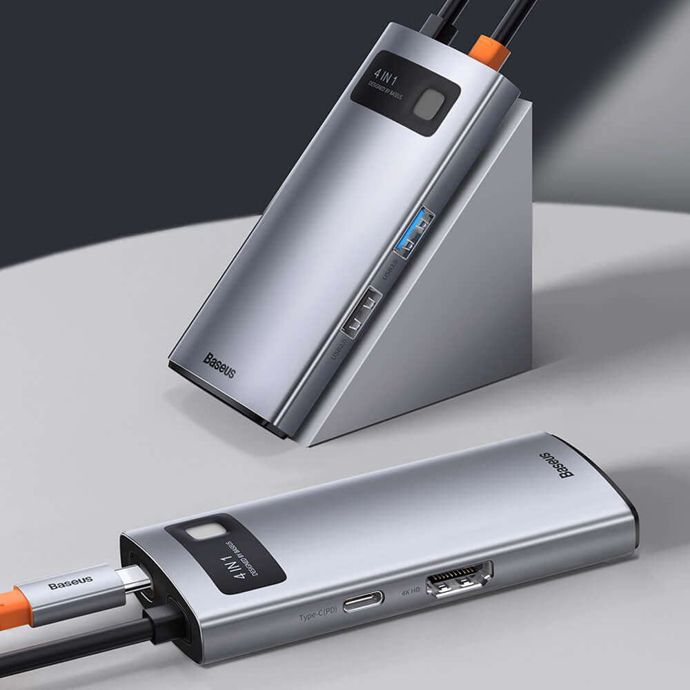 Купити хаб (адаптер) Baseus USB-C Metal Gleam Series 4-in-1 для MacBook | iMac | iPad у Києві