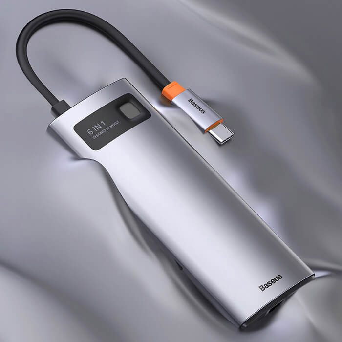 Характеристики хаба (адаптера) Baseus USB-C Metal Gleam Series 6-in-1 для MacBook | iMac | iPad