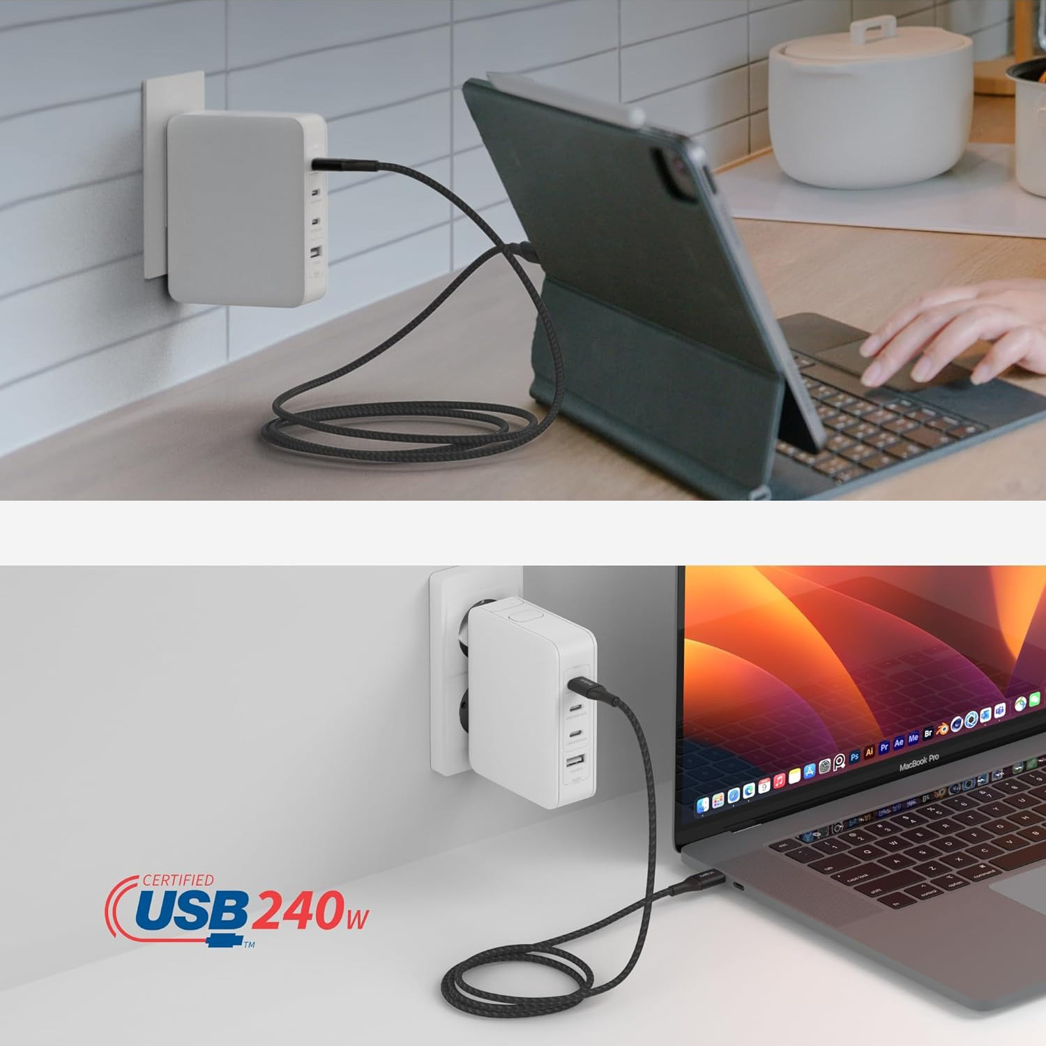 Кабель Belkin Boost USB-C/USB-C 240W, чорний з сертифікатом безпеки
