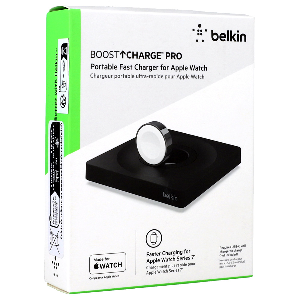 Зарядний пристрій Belkin Boost Charge Pro Portable Fast Charger для Apple Watch WIZ015, чорний