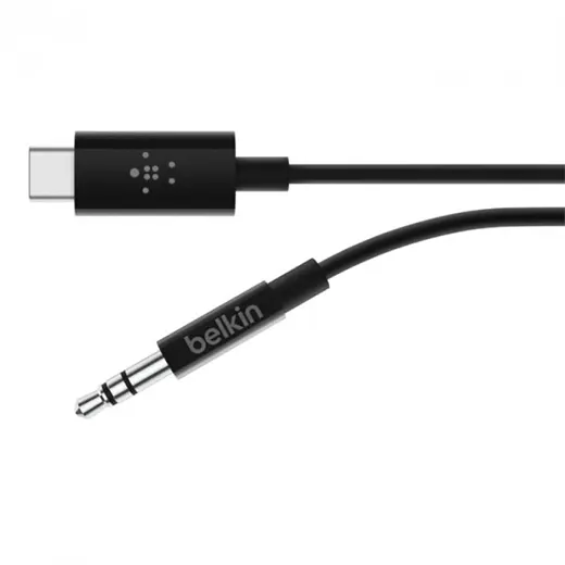 Купити кабель-перехідник Belkin Rockstar USB Type-C Audio Cable 3.5mm Black 0.9m