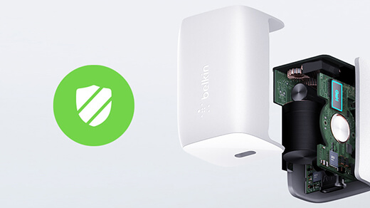 Быстрое сетевое зарядное устройство Belkin USB-C PD GaN Wall Charger 60W (US)