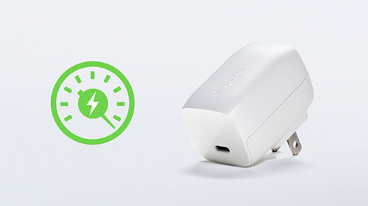 Быстрое сетевое зарядное устройство Belkin USB-C PD GaN Wall Charger 60W (US)