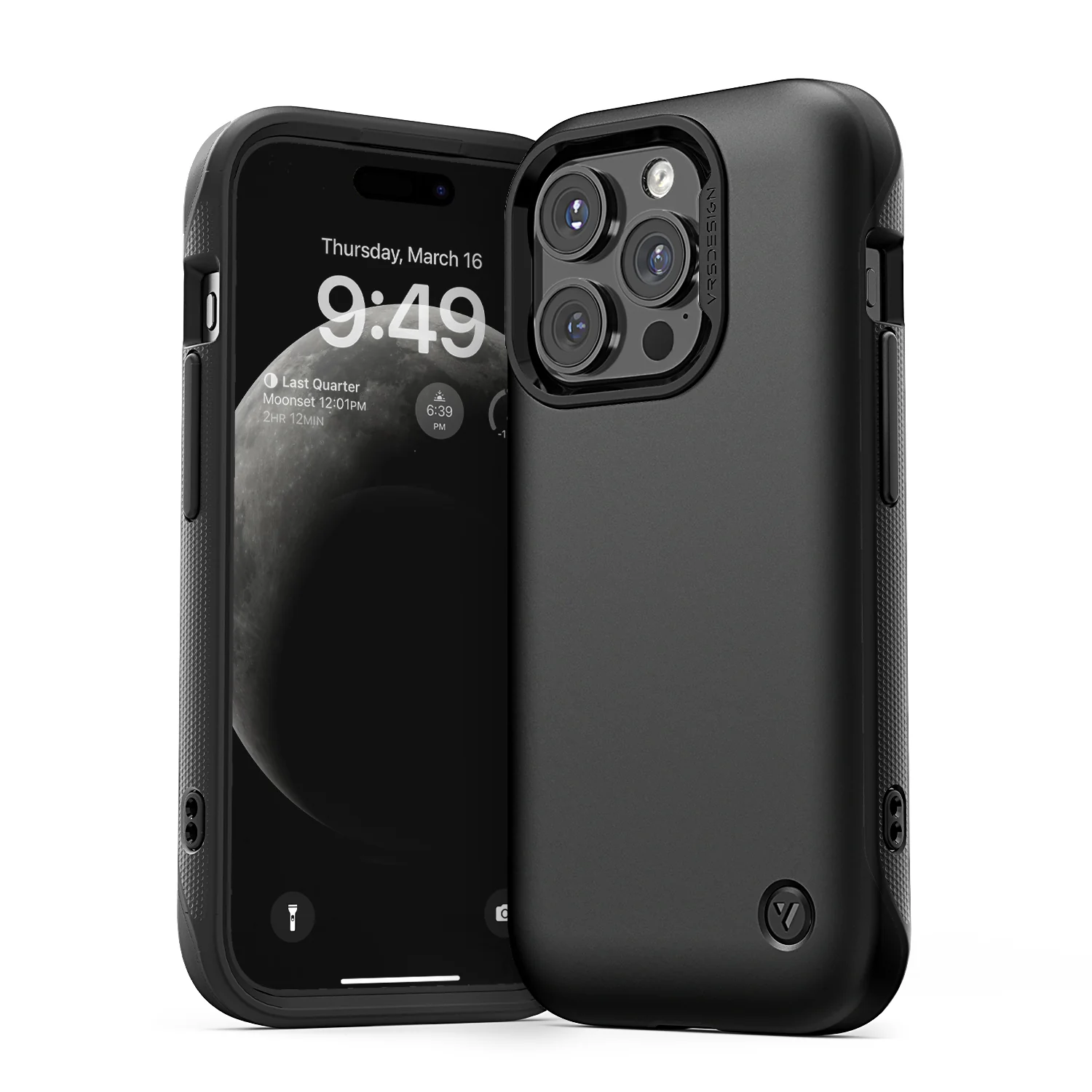 Противоударный чехол с MageSafe VRS Design Case Terra Guard Modern Matte Black для iPhone 15 Pro