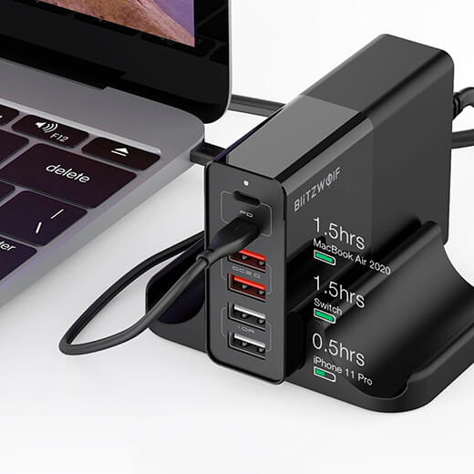 Зарядная станция BlitzWolf BW-S16 75 Вт для iPhone | iPad | MacBook