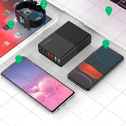 Зарядная станция BlitzWolf BW-S16 75 Вт для iPhone | iPad | MacBook