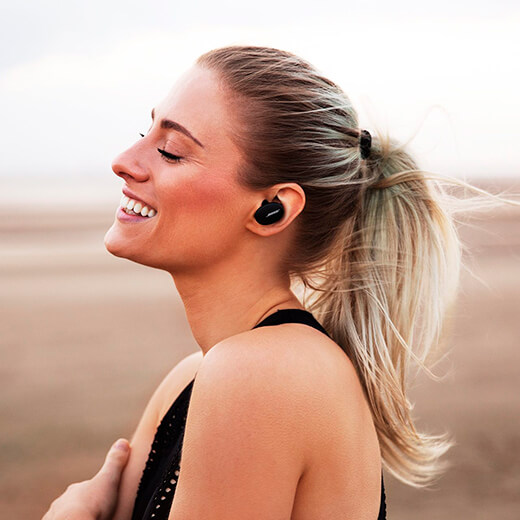 Бездротові навушники Bose Sport Earbuds Black три типи вушних вкладишів