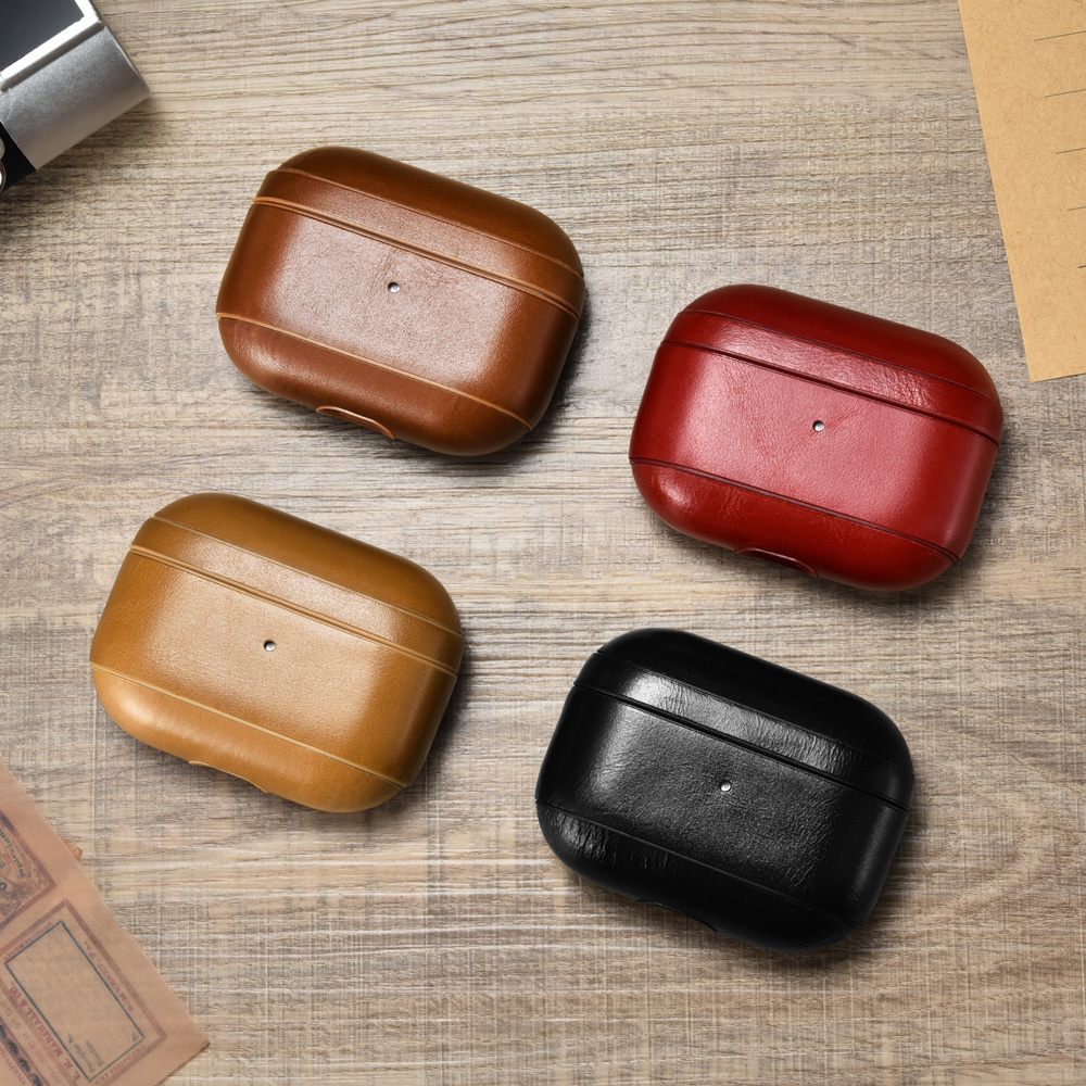 Кожаный чехол iCarer Vintage Leather Classic Style для Apple AirPods Pro