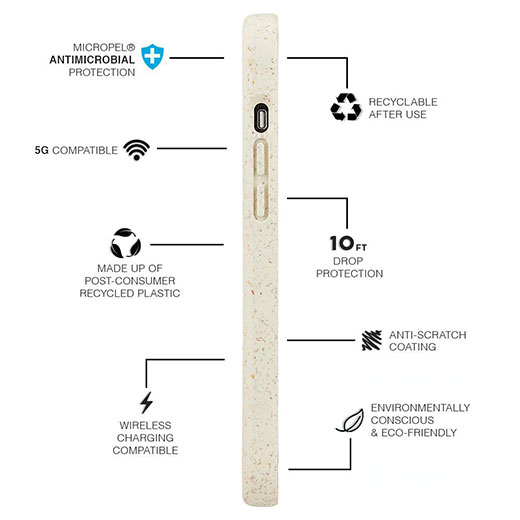 Эко-чехол Case-Mate ECO 94 Biodegradable Natural для iPhone 12 mini