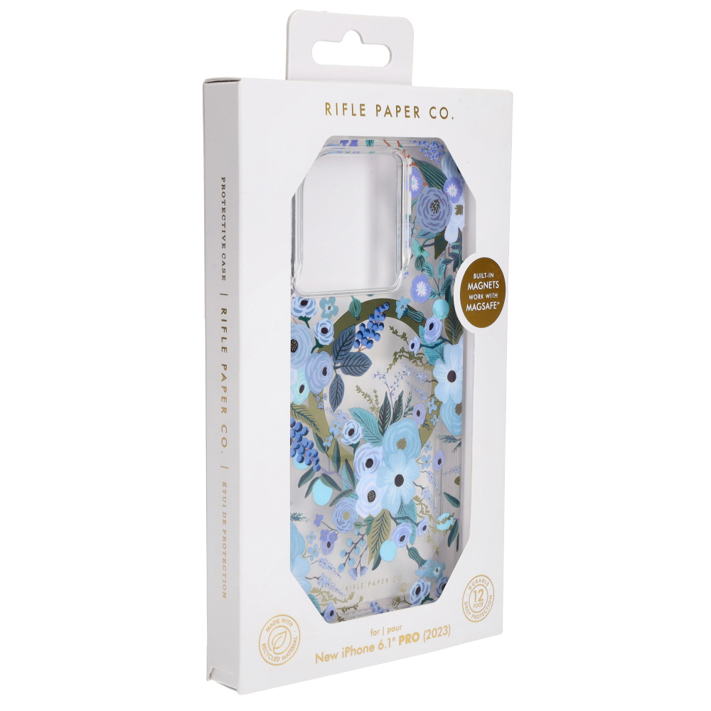 Чохол Case Mate Rifle Paper Garden Party MagSafe для Apple iPhone 15 Pro, синій