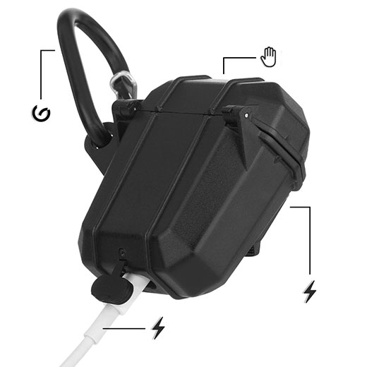 Противоударный водонепроницаемый чехол с карабином Case-Mate Pelican Marine для AirPods 1 | 2