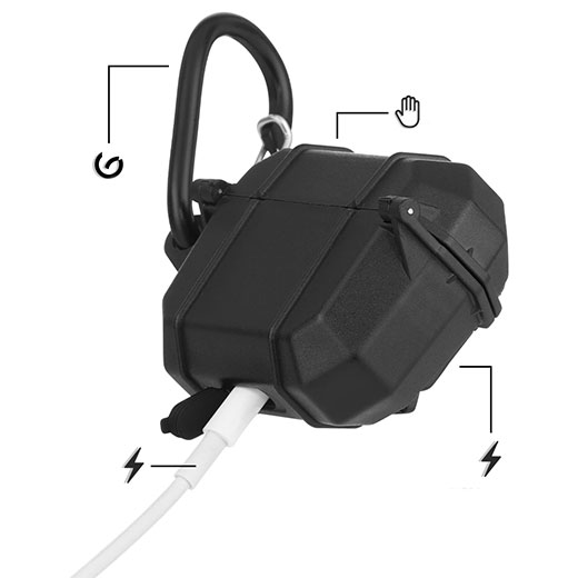 Противоударный водонепроницаемый чехол с карабином Case-Mate Pelican Marine для AirPods Pro