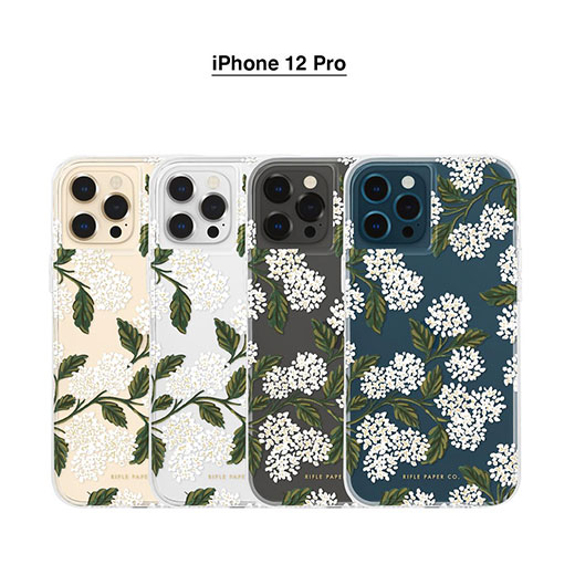 Прозорий чохол Case-Mate Rifle Paper Co. Hydrangea White для iPhone 12 | 12 Pro
