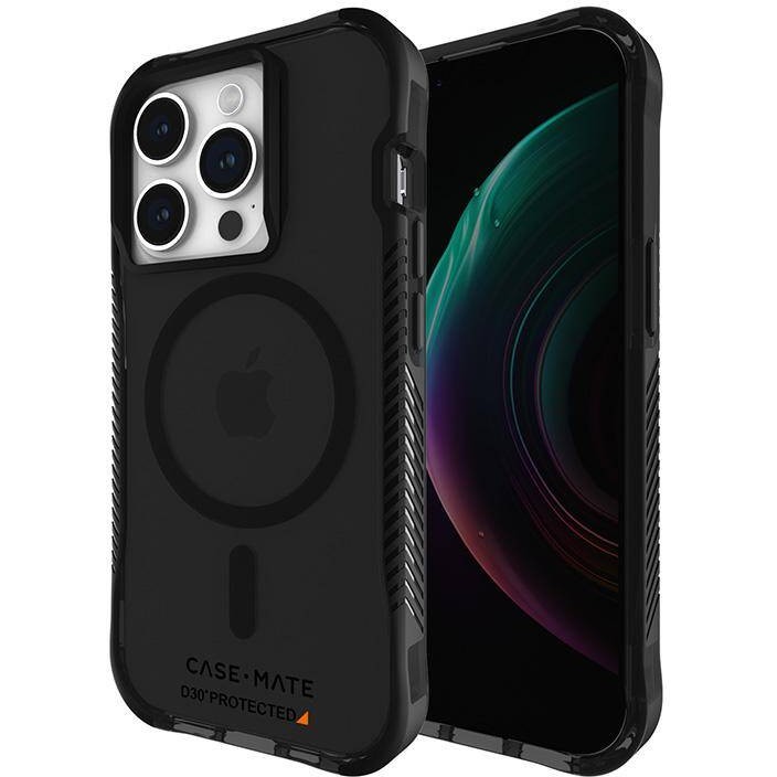 Чохол Case Mate Tough Grip D3O® MagSafe для Apple iPhone 15 Pro, димчастий з полімером D3O.