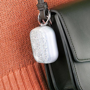 Блестящий силиконовый чехол с кольцом карабином Case-Mate Twinkle Stardust для AirPods Pro