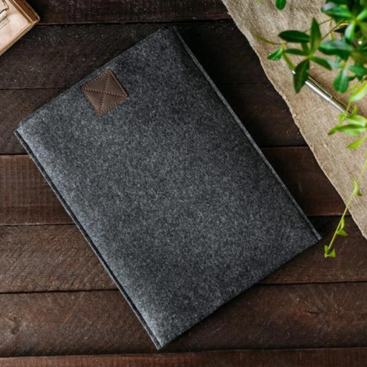 Чехол-конверт из войлока Gmakin Gray | Brown для MacBook Pro 14