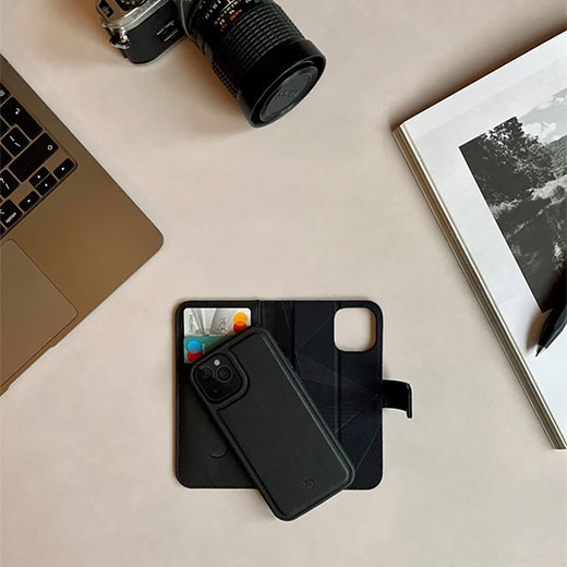 Шкіряний чохол-книжка Decoded Detachable Wallet Black для iPhone 12 | 12 Pro купити