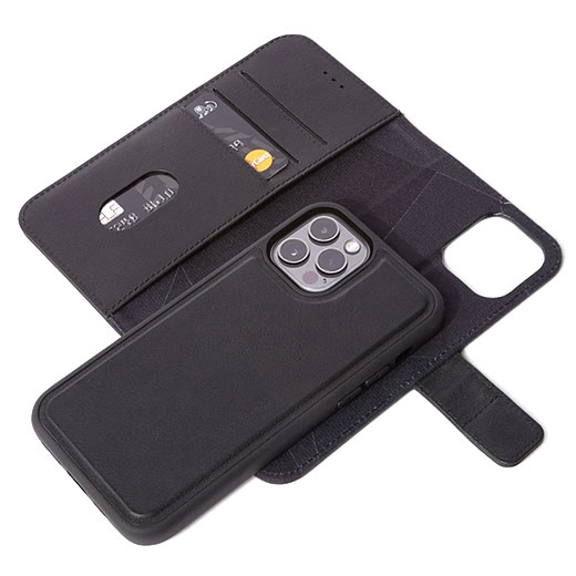 Шкіряний чохол-книжка Decoded Detachable Wallet Black для iPhone 12 | 12 Pro ціна