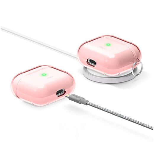 Купить прозрачный силиконовый чехол Elago Clear Case Lovely Pink для Airpods 3