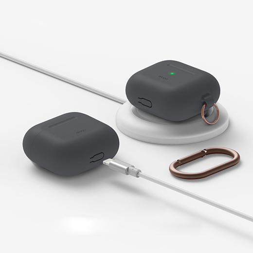 Купить силиконовый чехол elago Silicone Hang Case Dark Grey для AirPods 3