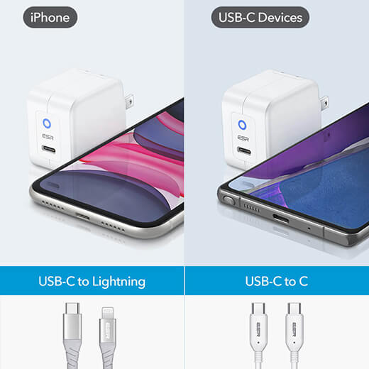 Швидке мережевий зарядний пристрій ESR 20W USB-C mini PD Charger (EU)