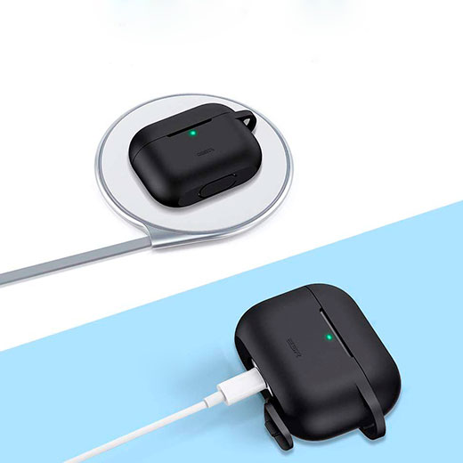 Силиконовый чехол с карабином ESR Bounce Protective Silicone Case для AirPods 3 (2021) Black