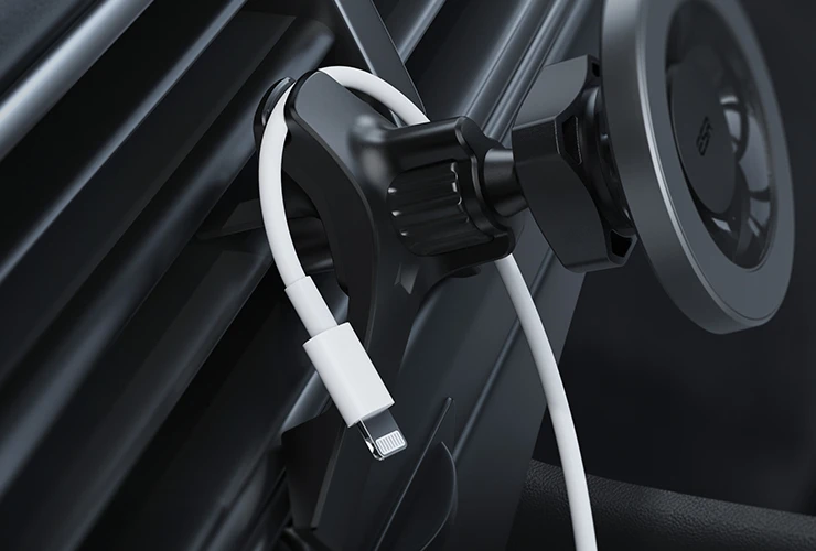 Автодержатель ESR HaloLock Magnetic Car Mount Metallic Grey для iPhone цена