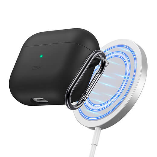 Цена силиконового чехла с карабином ESR HaloLock Magnetic Soft Case Black для AirPods 3