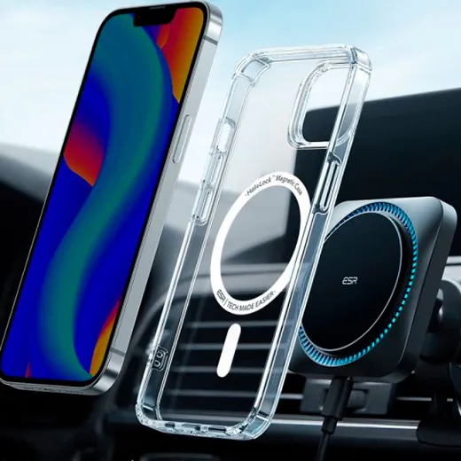 Цена прозрачного чехла ESR Krystec Clear Case with HaloLock Clear для iPhone 14 | 13