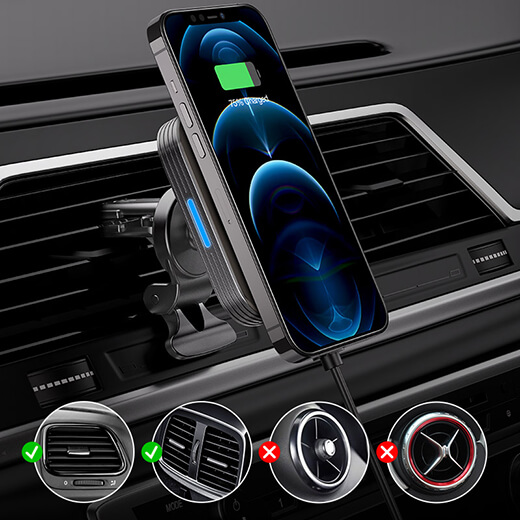 Магнітне автомобільний зарядний пристрій ESR Magnetic Wireless Car Charger HaloLock MagSafe для iPhone 12