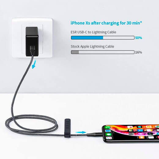 Зарядний кабель ESR Nylon USB-A to Lightning 2м