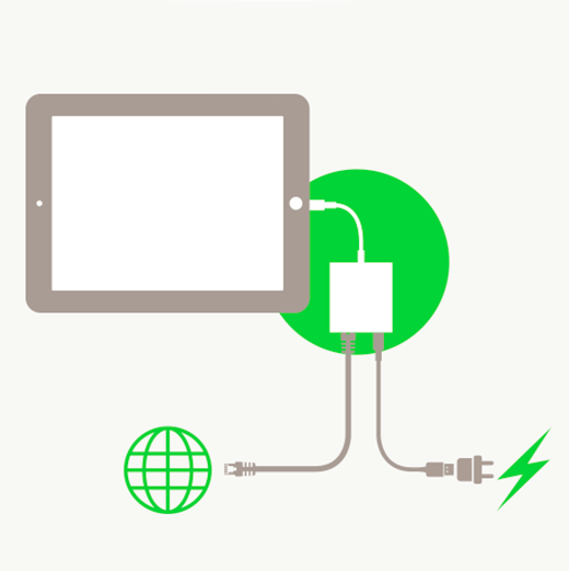 Адаптер Belkin Ethernet + Power Adapter With Lightning Connector MFI для iPad