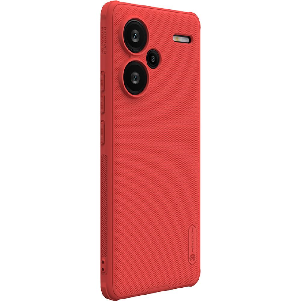 Захисний чохол Nillkin Frosted Shield для Xiaomi Redmi Note 13 Pro+, червоний з комфортним триманням