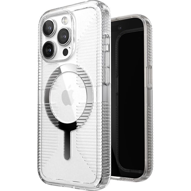 Чохол Speck GemShell з MagSafe для Apple iPhone 15 Pro, прозоро-хромований