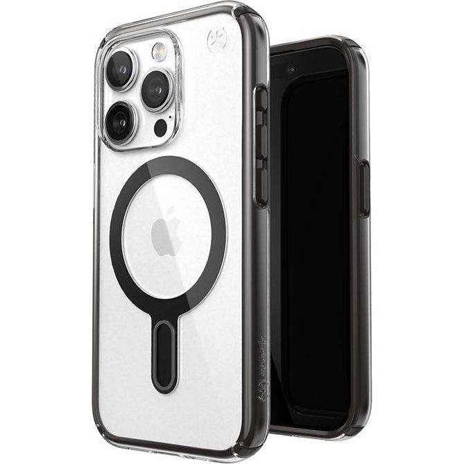 Прозорий чохол з чорною рамкою Speck Presidio Perfect-Clear MagSafe для Apple iPhone 15 Pro