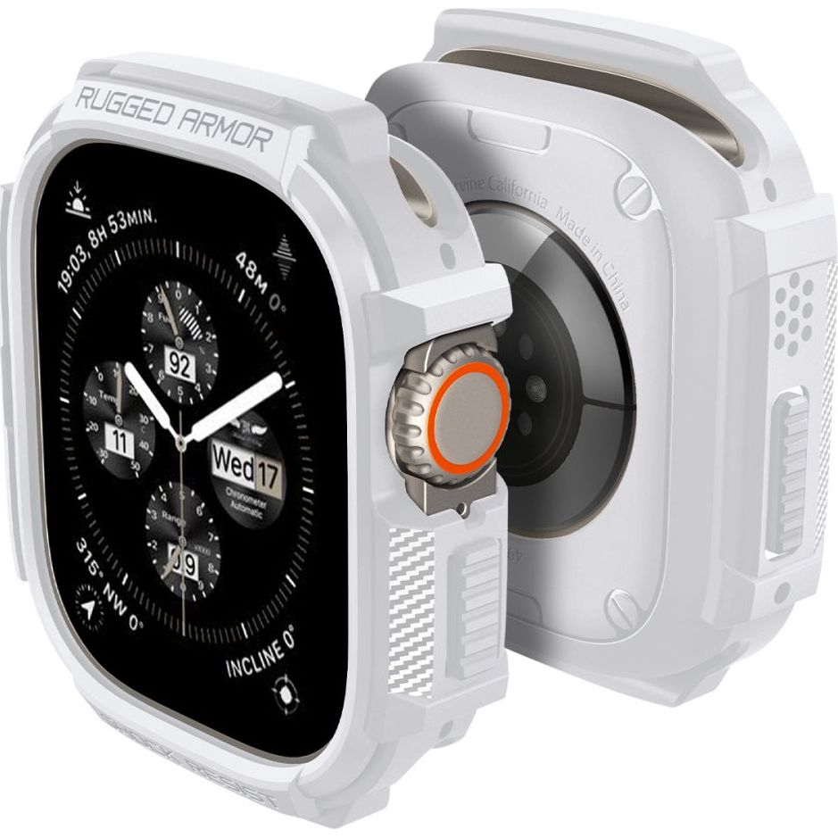 Захисний чохол Spigen Rugged Armor для Apple Watch Ultra 2/1 49 мм, білий
