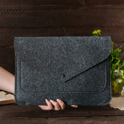Чехол-конверт из войлока Gmakin Dark Grey для MacBook Air 13" (2018-2020) | Pro 13" (2016-2020)